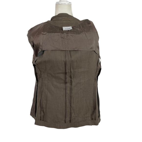 Akris Punto Womens Single-Breasted Micro Striped Wool Blazer Size 8 - Picture 16 of 16